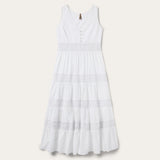 Stetson White Cotton Lawn Sleeveless Dress - Stetson