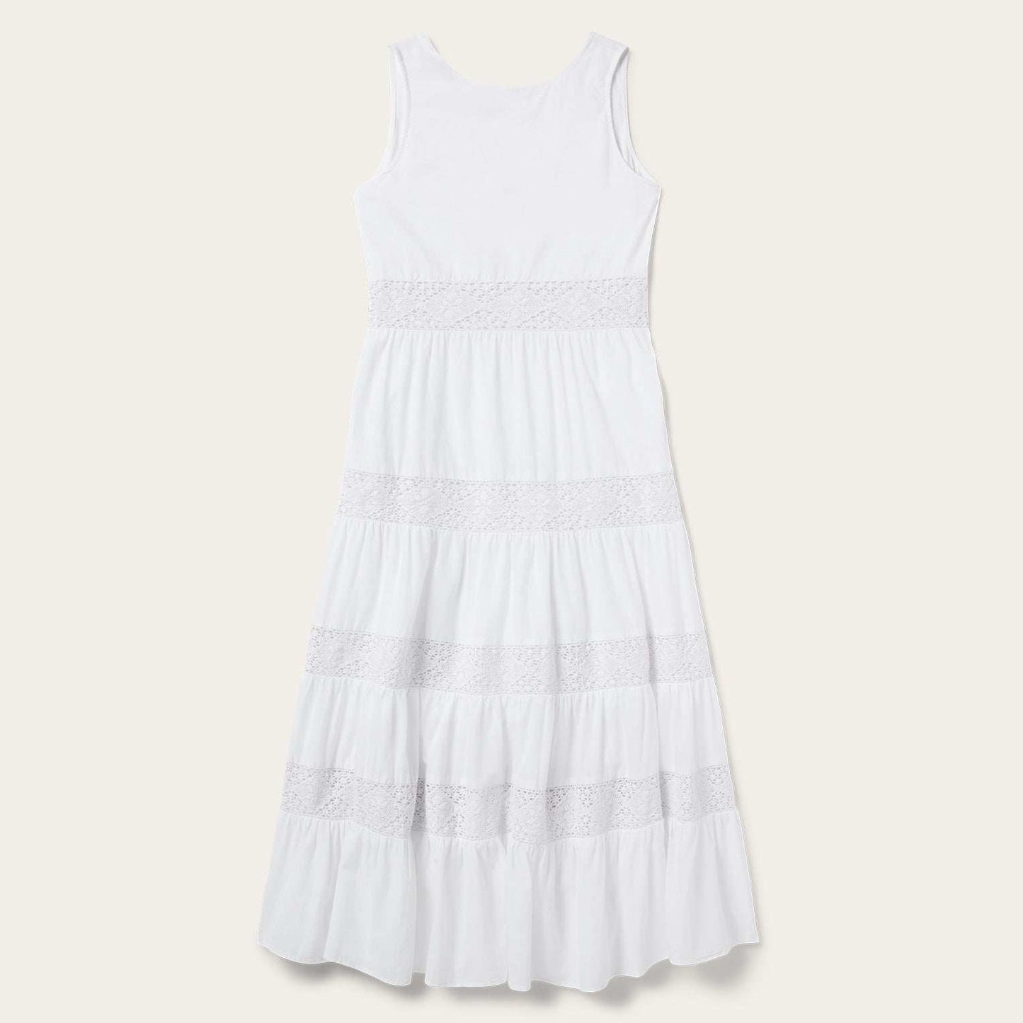Stetson White Cotton Lawn Sleeveless Dress - Stetson - Flyclothing LLC
