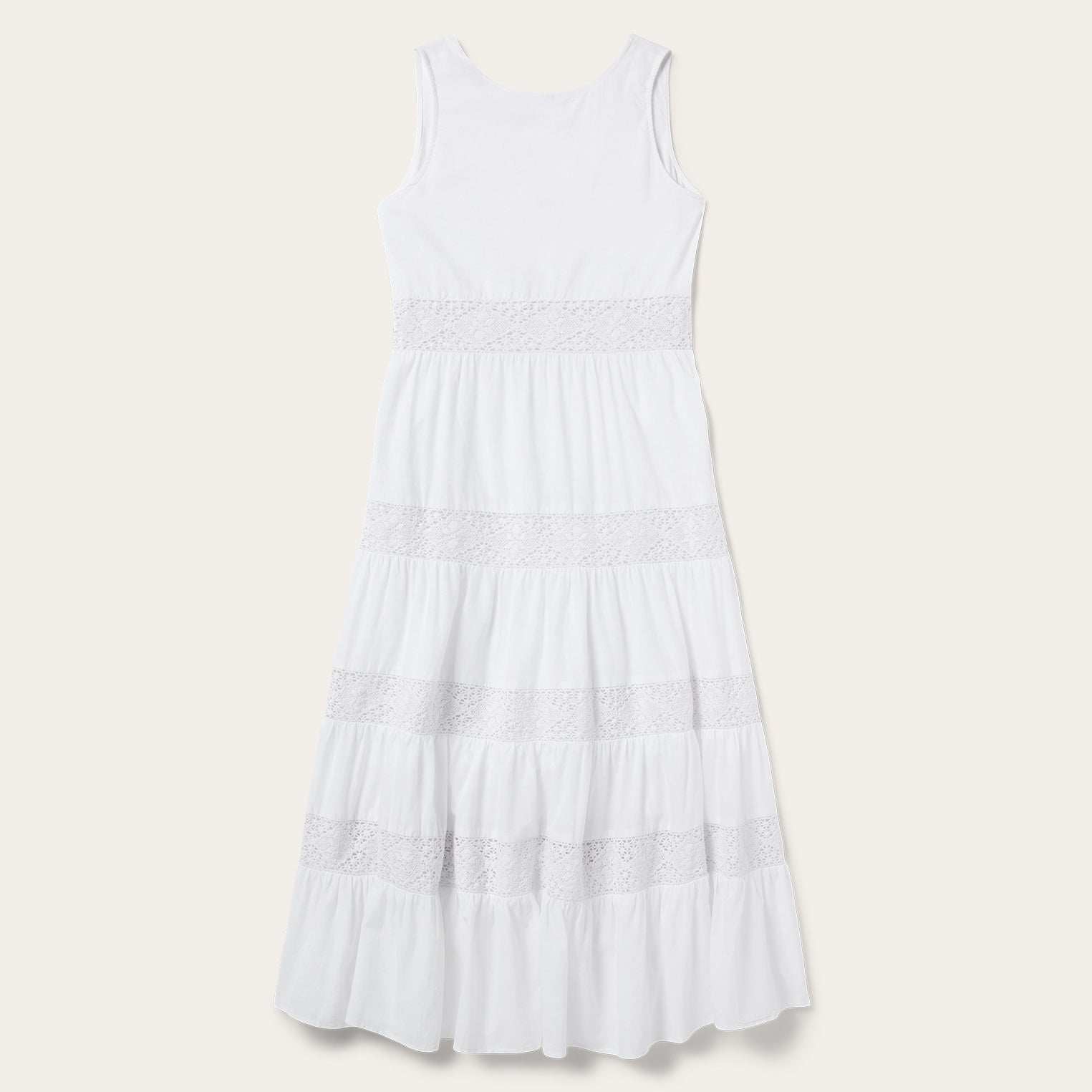 Stetson White Cotton Lawn Sleeveless Dress - Stetson - Flyclothing LLC
