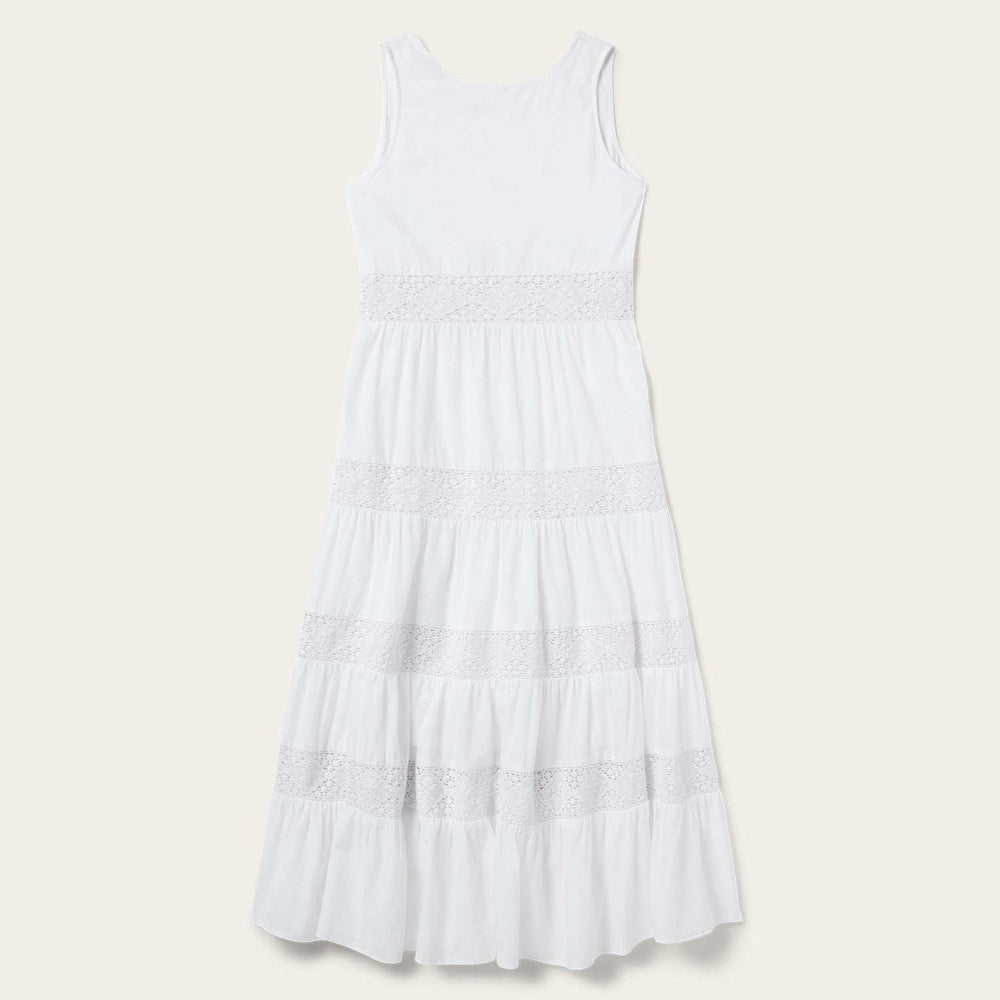 Stetson White Cotton Lawn Sleeveless Dress - Stetson - Flyclothing LLC
