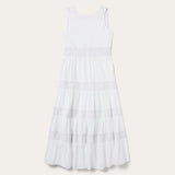 Stetson White Cotton Lawn Sleeveless Dress - Stetson