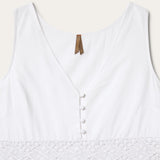 Stetson White Cotton Lawn Sleeveless Dress - Stetson