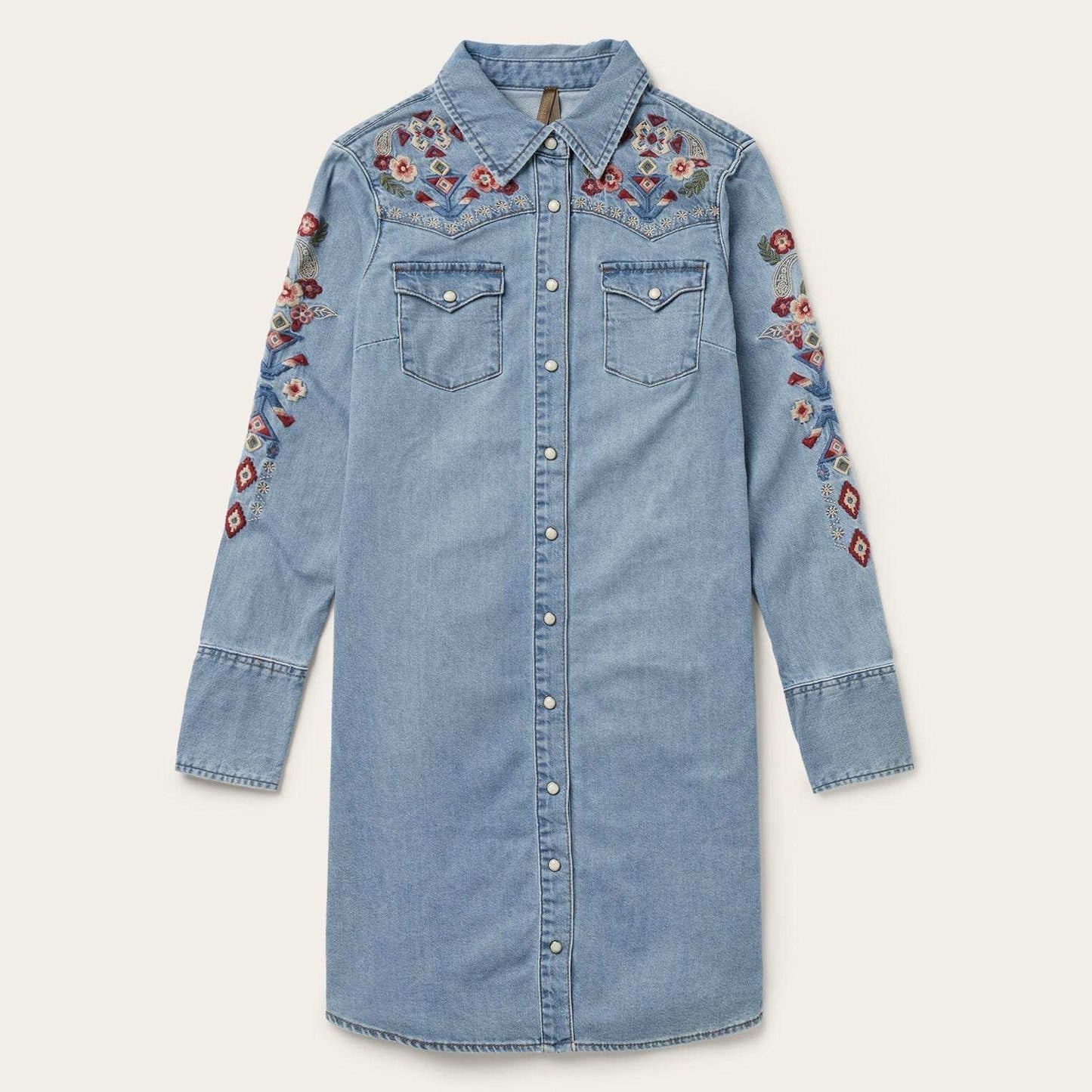 Stetson Embroidered Denim Shirt Dress - Stetson - Flyclothing LLC