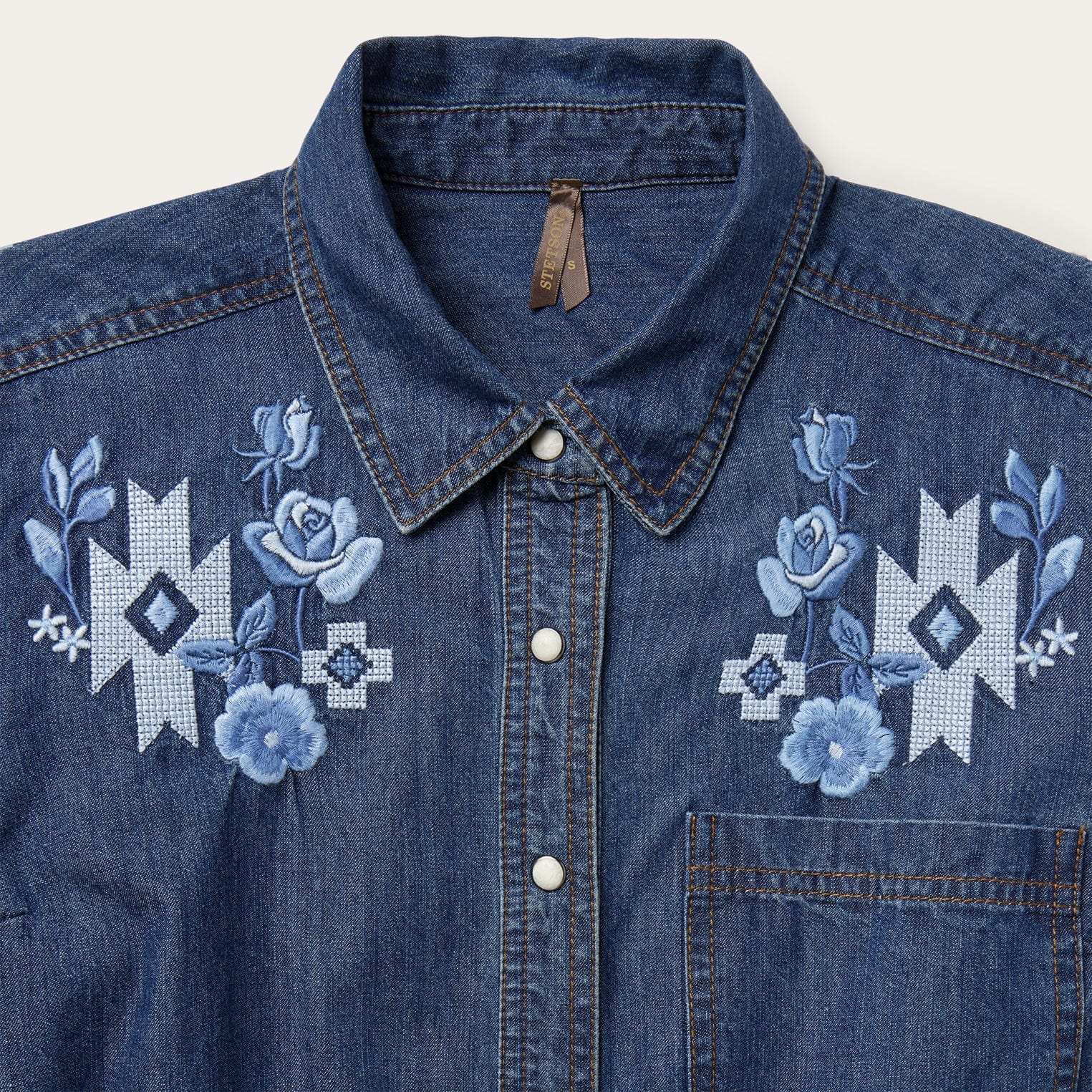 Stetson Dark Blue Denim Shirt Dress - Stetson - Flyclothing LLC