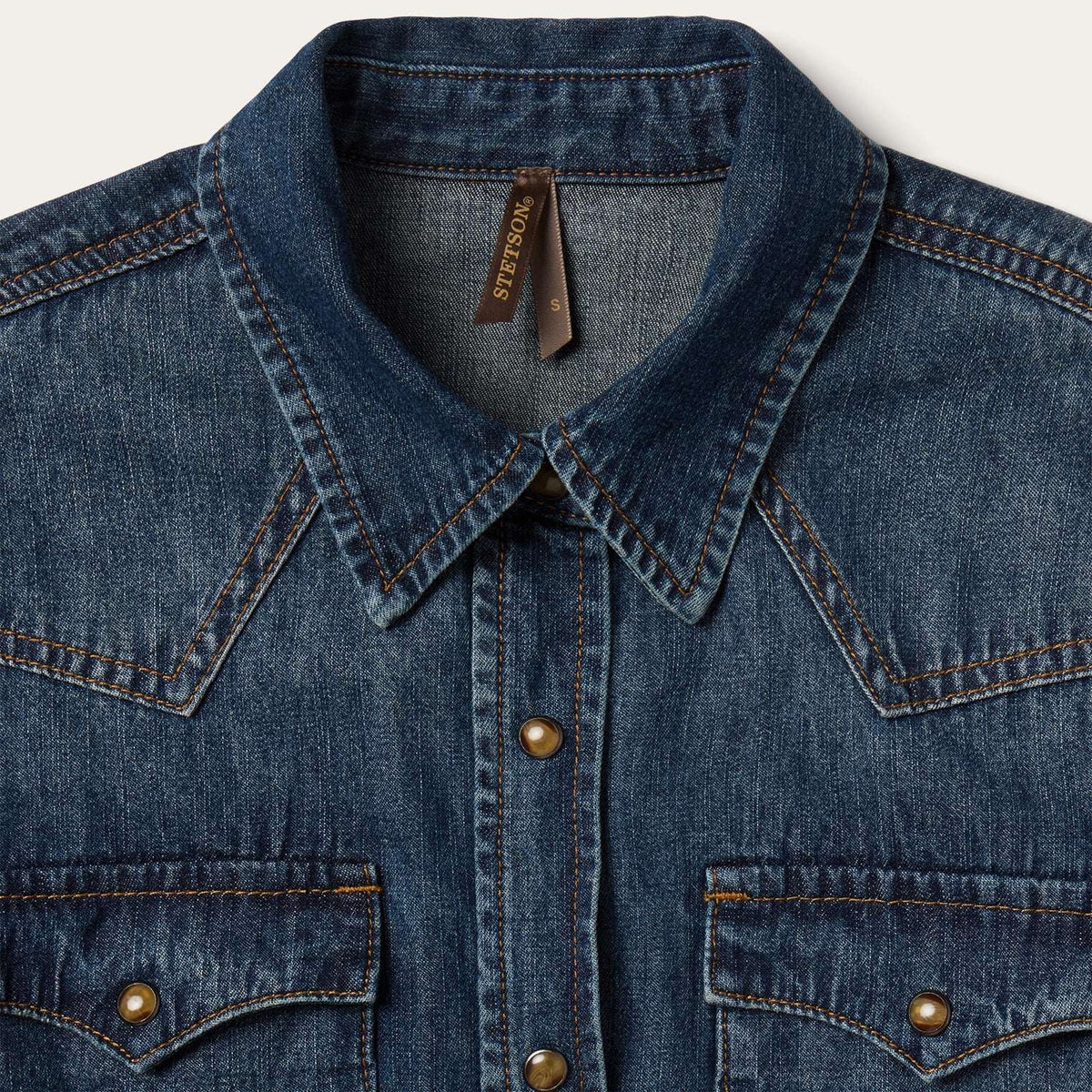 Stetson Western Denim Shirt Dress - Dark Denim