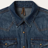 Stetson Western Denim Shirt Dress - Dark Denim