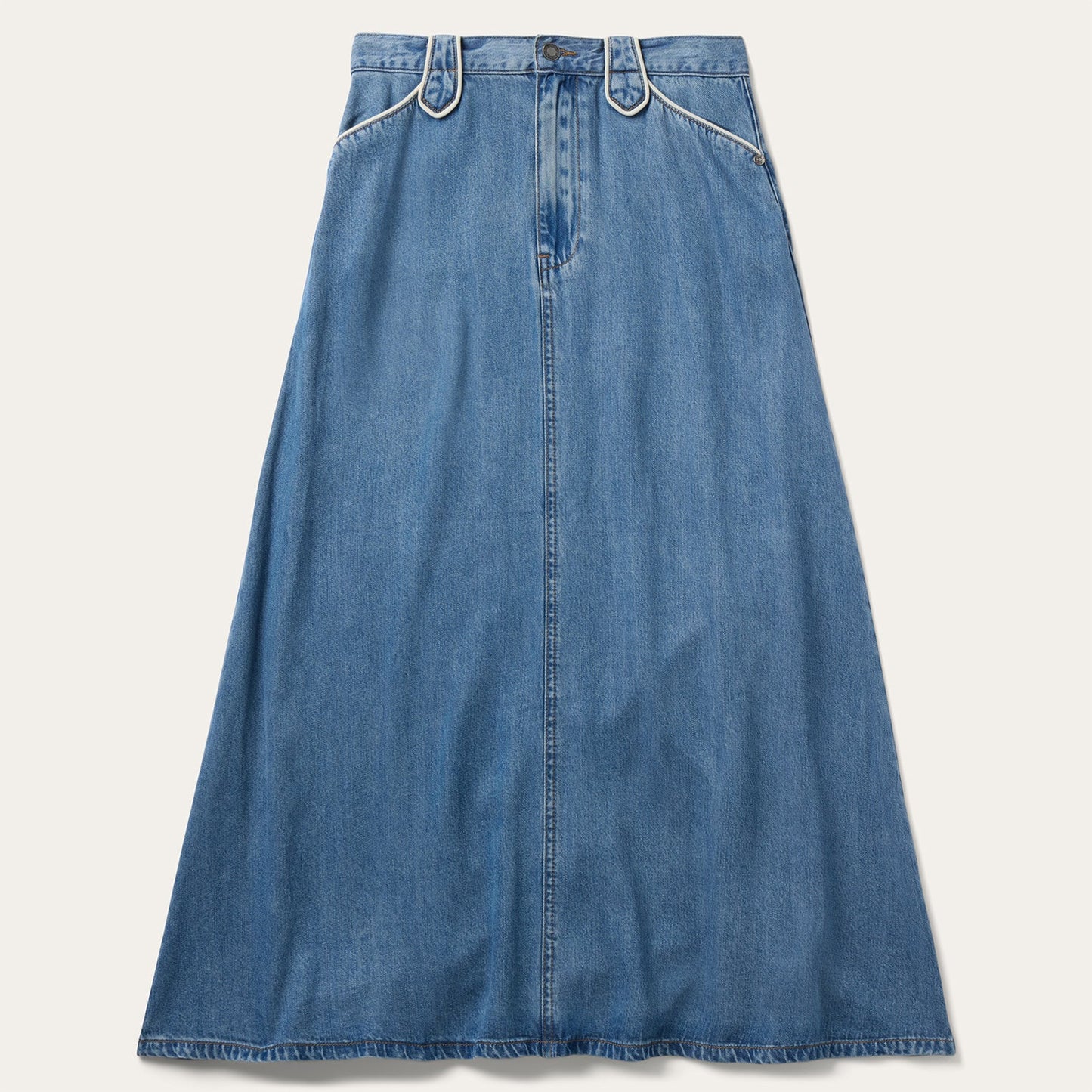 Stetson A-Line Piped Denim Skirt