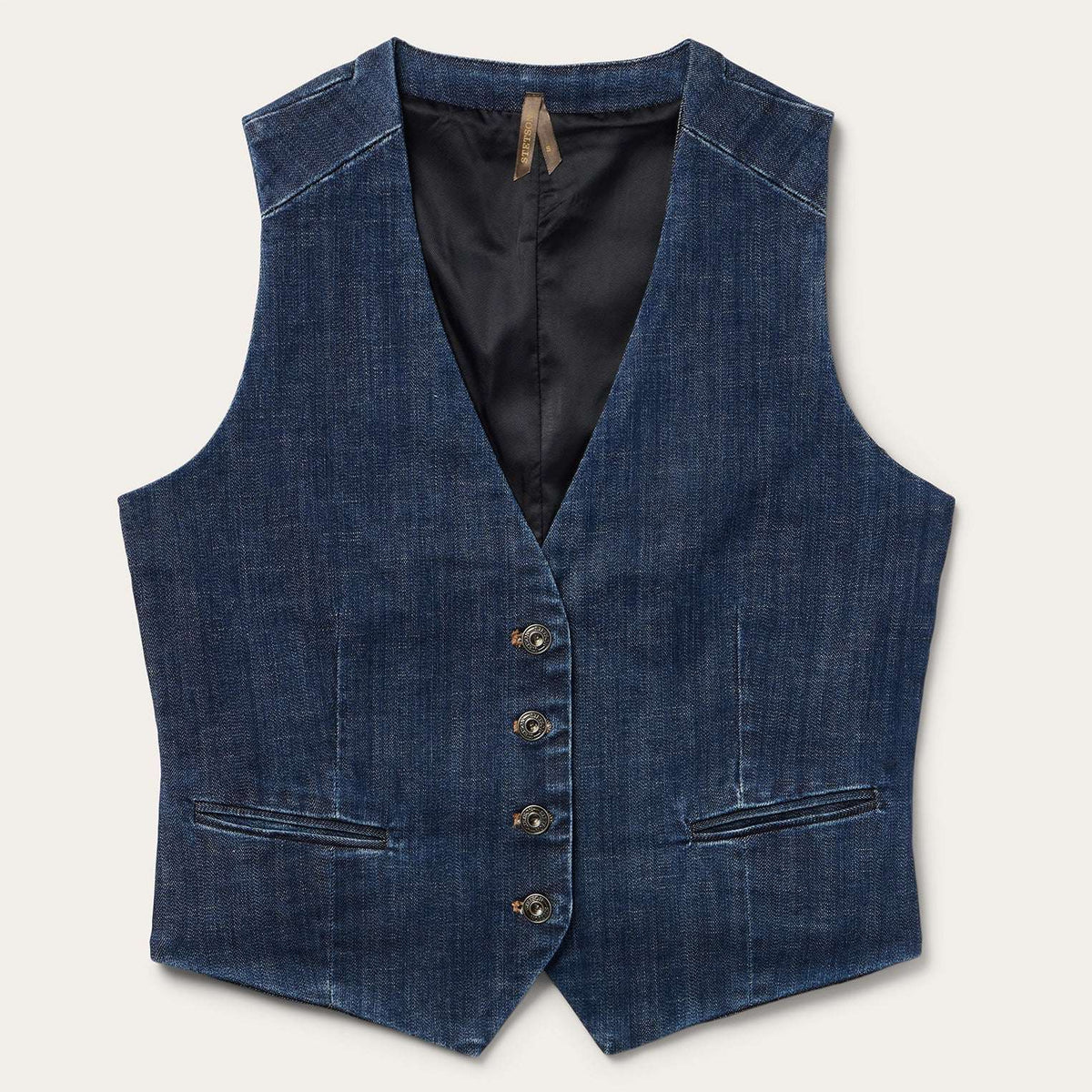Stetson Dark Wash Stretch Denim Vest