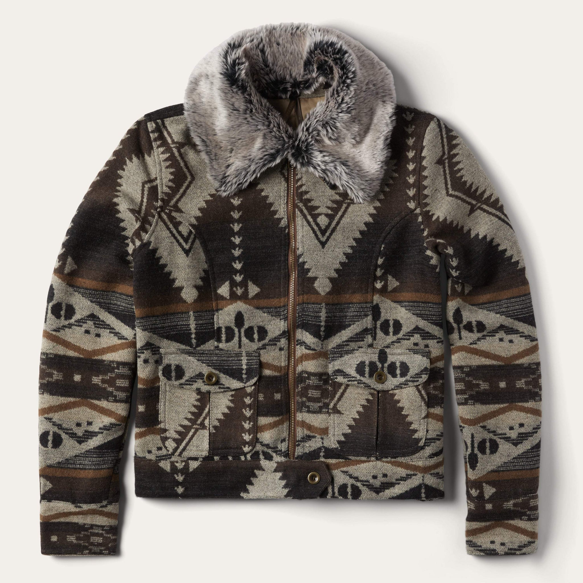 Stetson Brown Southwestern Blanket Jacket - Stetson - Flyclothing LLC