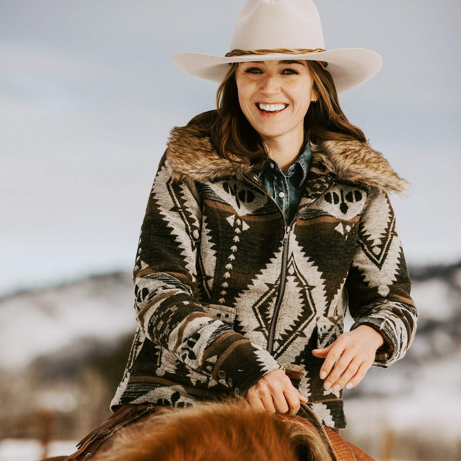Stetson Brown Southwestern Blanket Jacket - Stetson - Flyclothing LLC