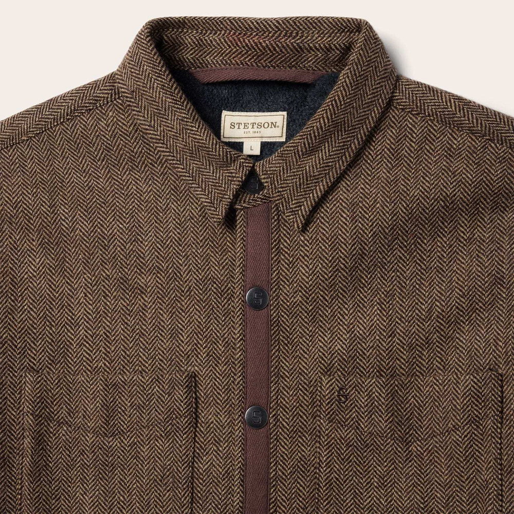 Stetson Herringbone Shirt Jacket - Stetson - Flyclothing LLC