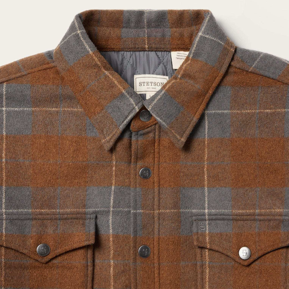 Stetson Plaid Western Shirt Jacket - Stetson - Flyclothing LLC