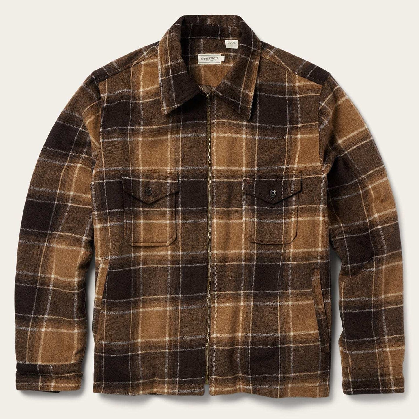 Stetson Brown Plaid Western Coat - Stetson - Flyclothing LLC
