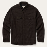 Stetson Western Plaid Shirt Jacket - Dark Brown