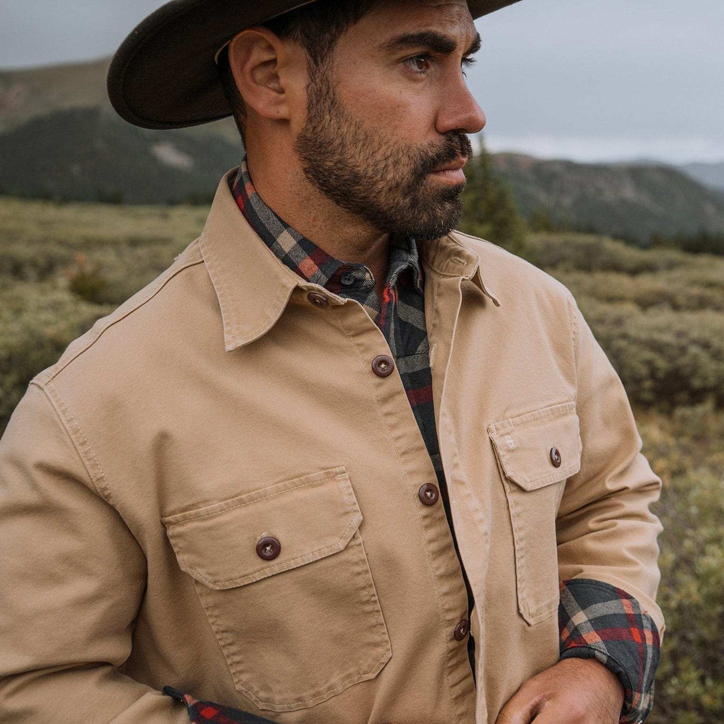 Stetson Camel Stretch Canvas Shirt Jacket - Stetson - Flyclothing LLC