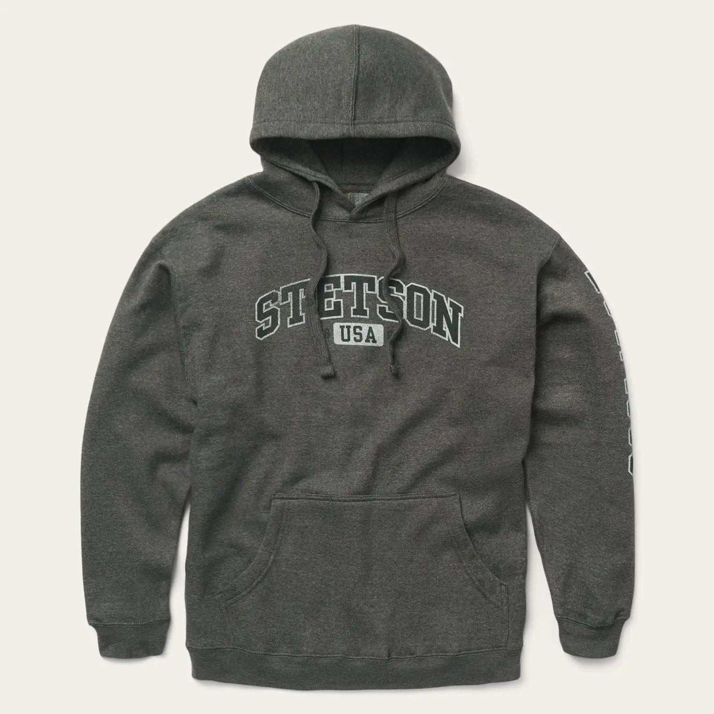 Stetson Charcoal Heather Fleece Hooded Sweatshirt - Stetson - Flyclothing LLC