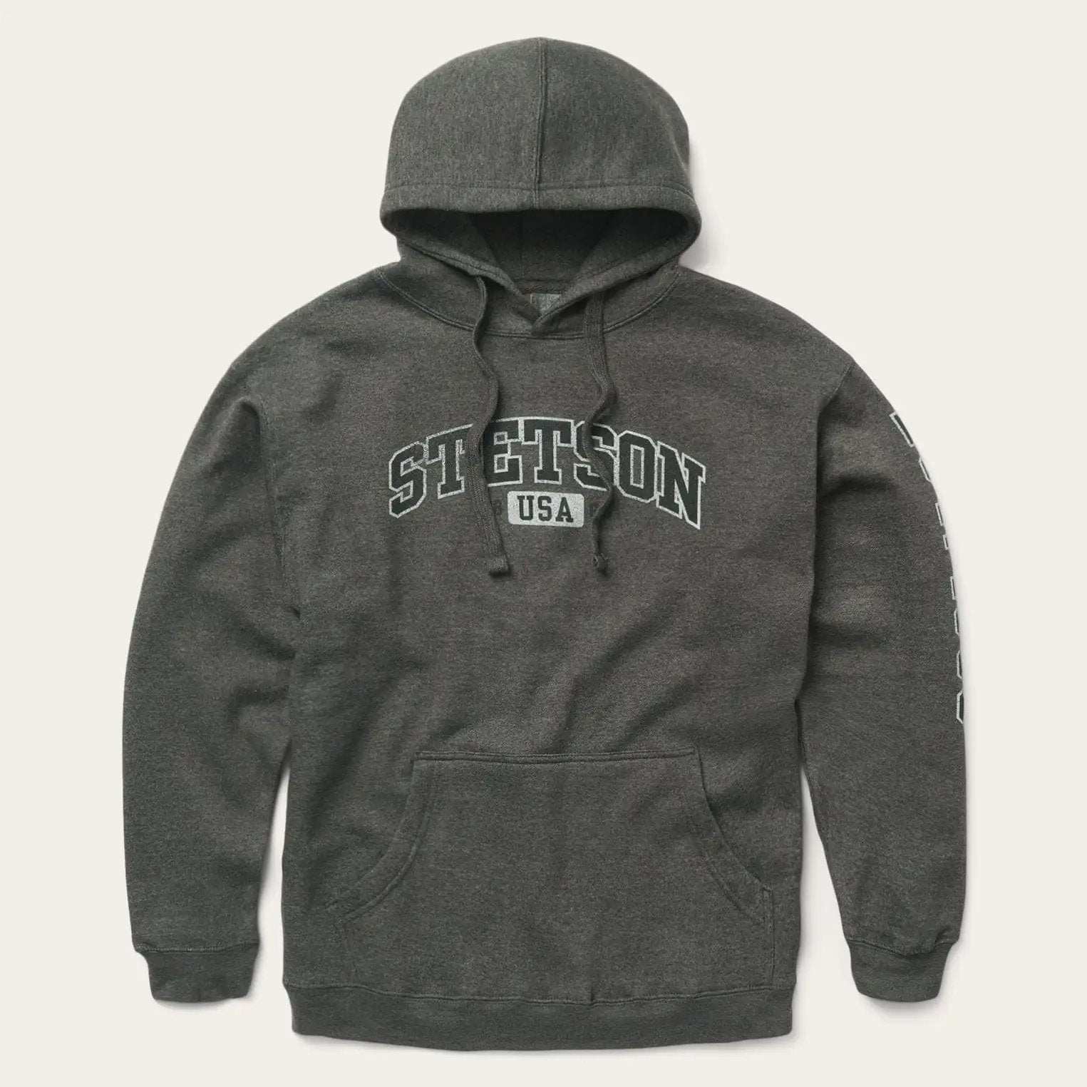 Stetson Charcoal Heather Fleece Hooded Sweatshirt - Stetson - Flyclothing LLC