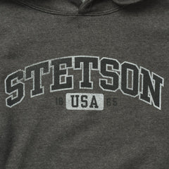 Stetson Charcoal Heather Fleece Hooded Sweatshirt