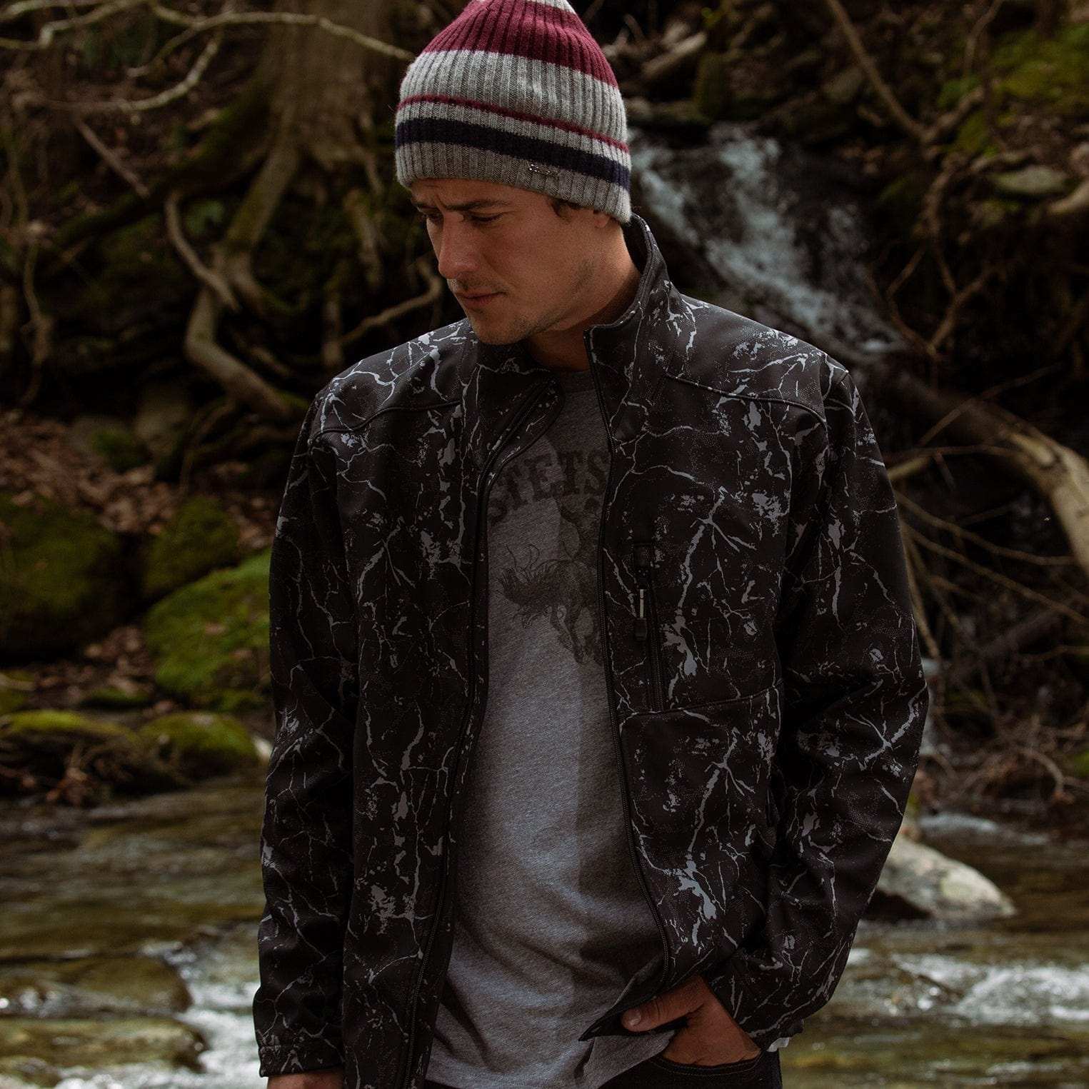 Stetson Range Print Softshell Tech Jacket - Stetson - Flyclothing LLC