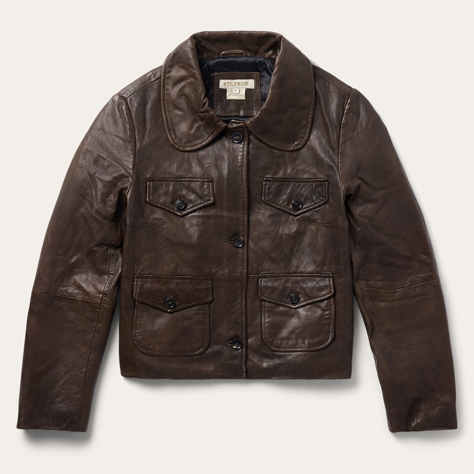 Stetson Lamb Leather Cropped Jacket