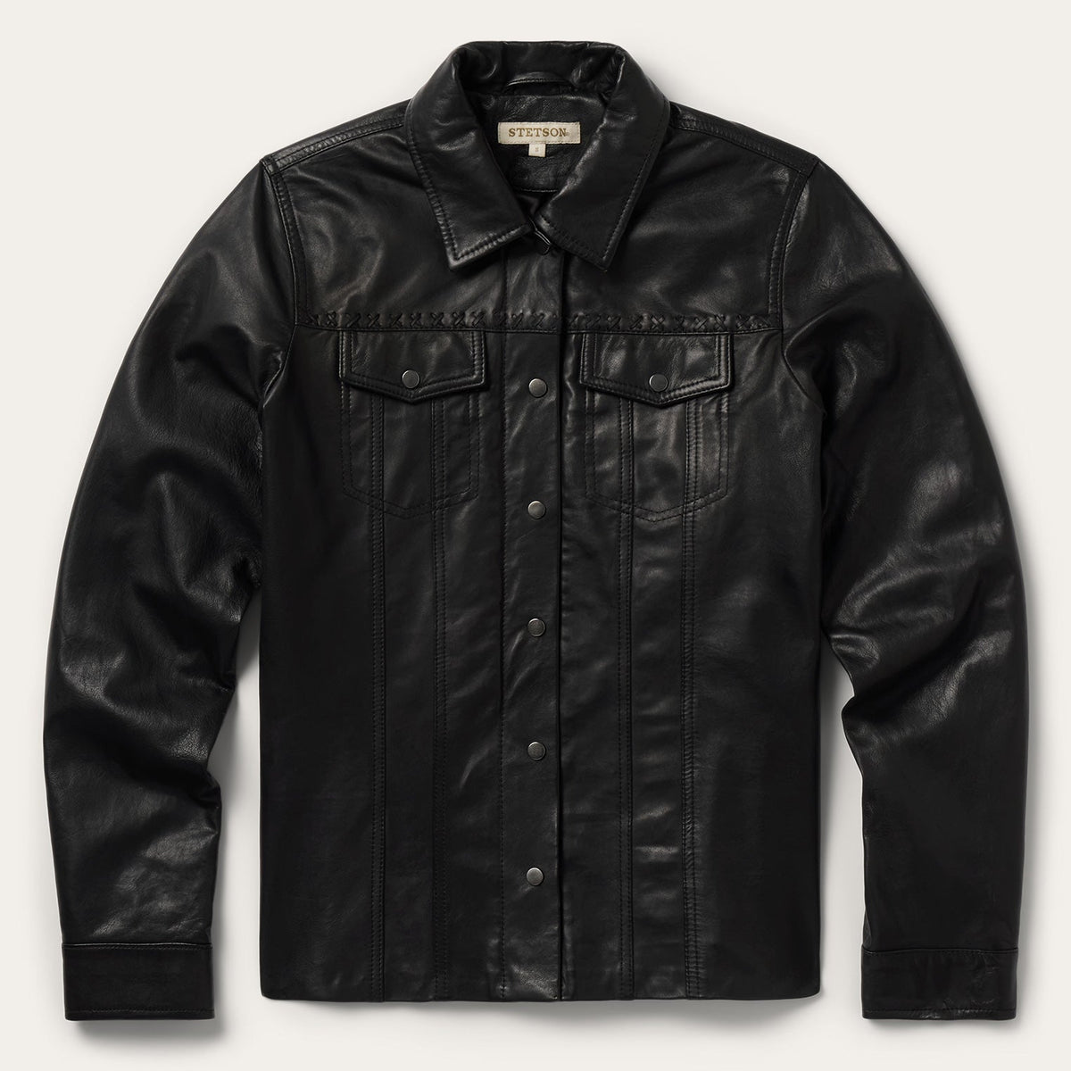 Stetson Western Leather Jean Jacket - Stetson - Flyclothing LLC