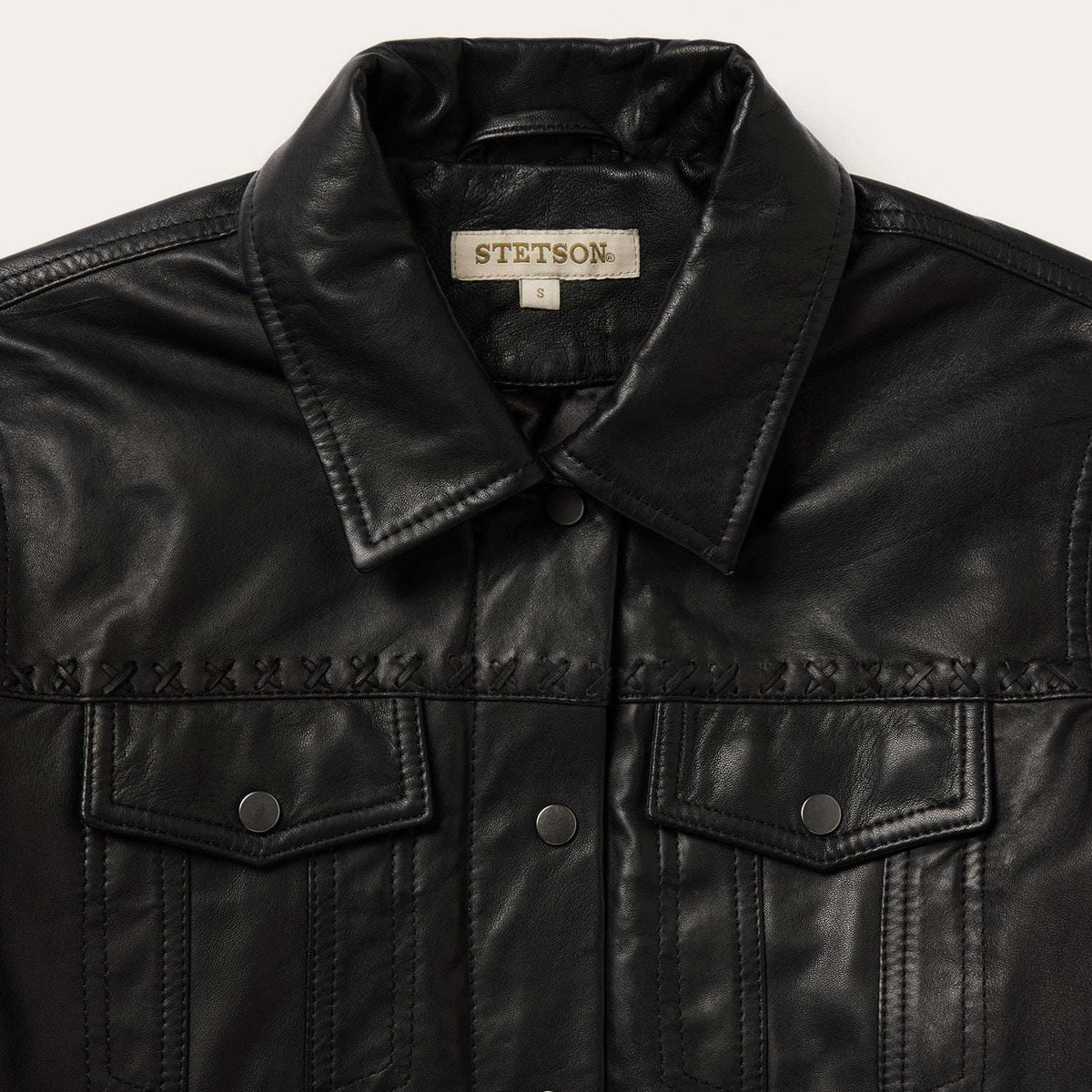 Stetson Western Leather Jean Jacket - Stetson - Flyclothing LLC