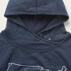 Stetson Navy Heather Fleece Knit Hooded Sweatshirt