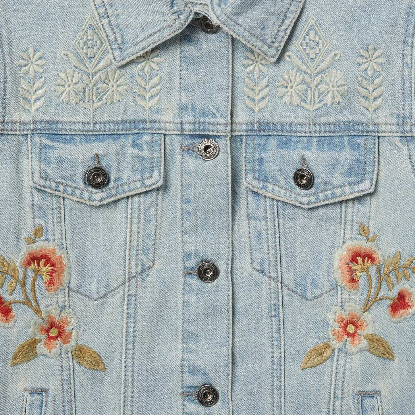 Stetson Embroidered Denim Jacket - Stetson - Flyclothing LLC