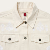 Stetson Embroidered Cream Denim Jacket - Stetson