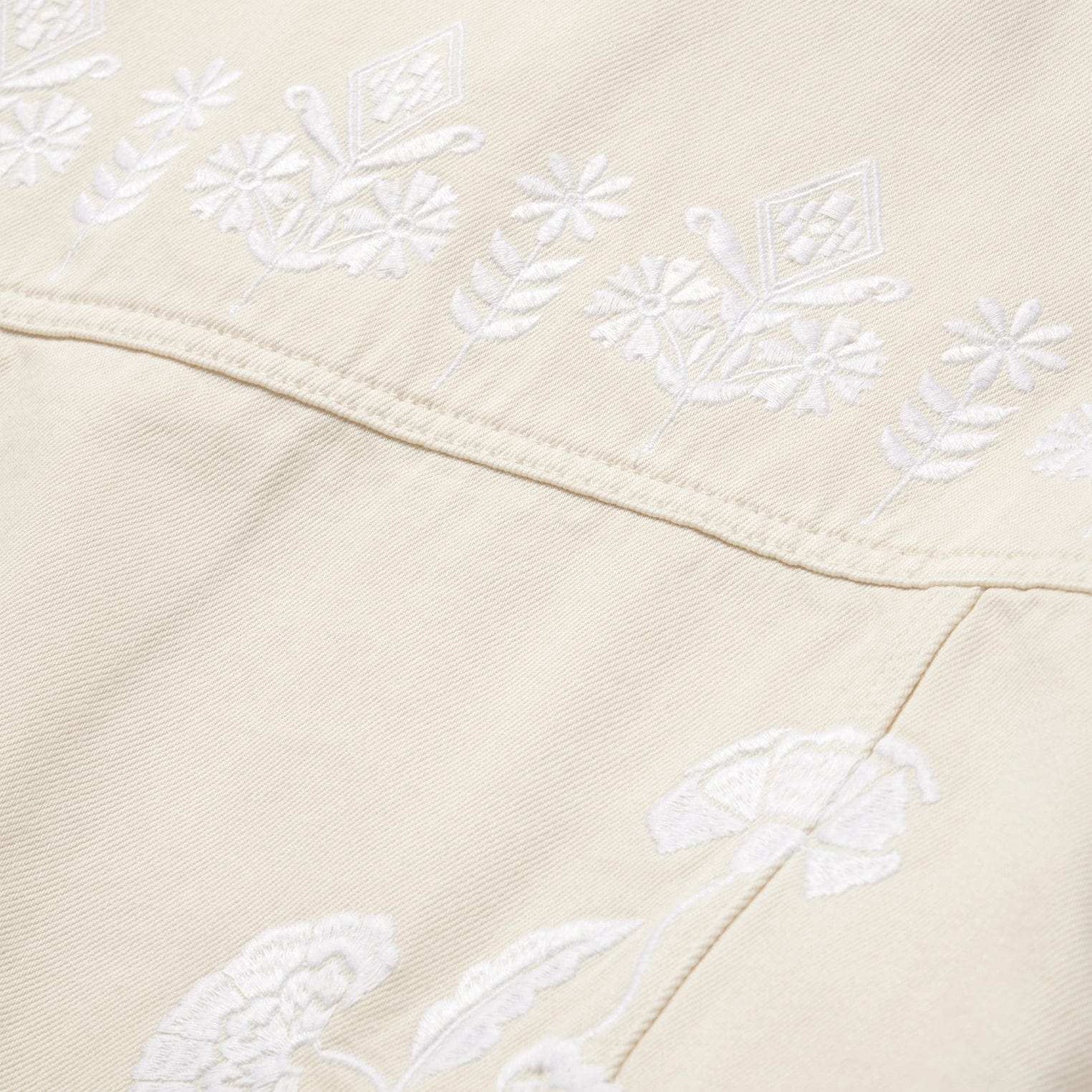 Stetson Embroidered Cream Denim Jacket - Stetson - Flyclothing LLC