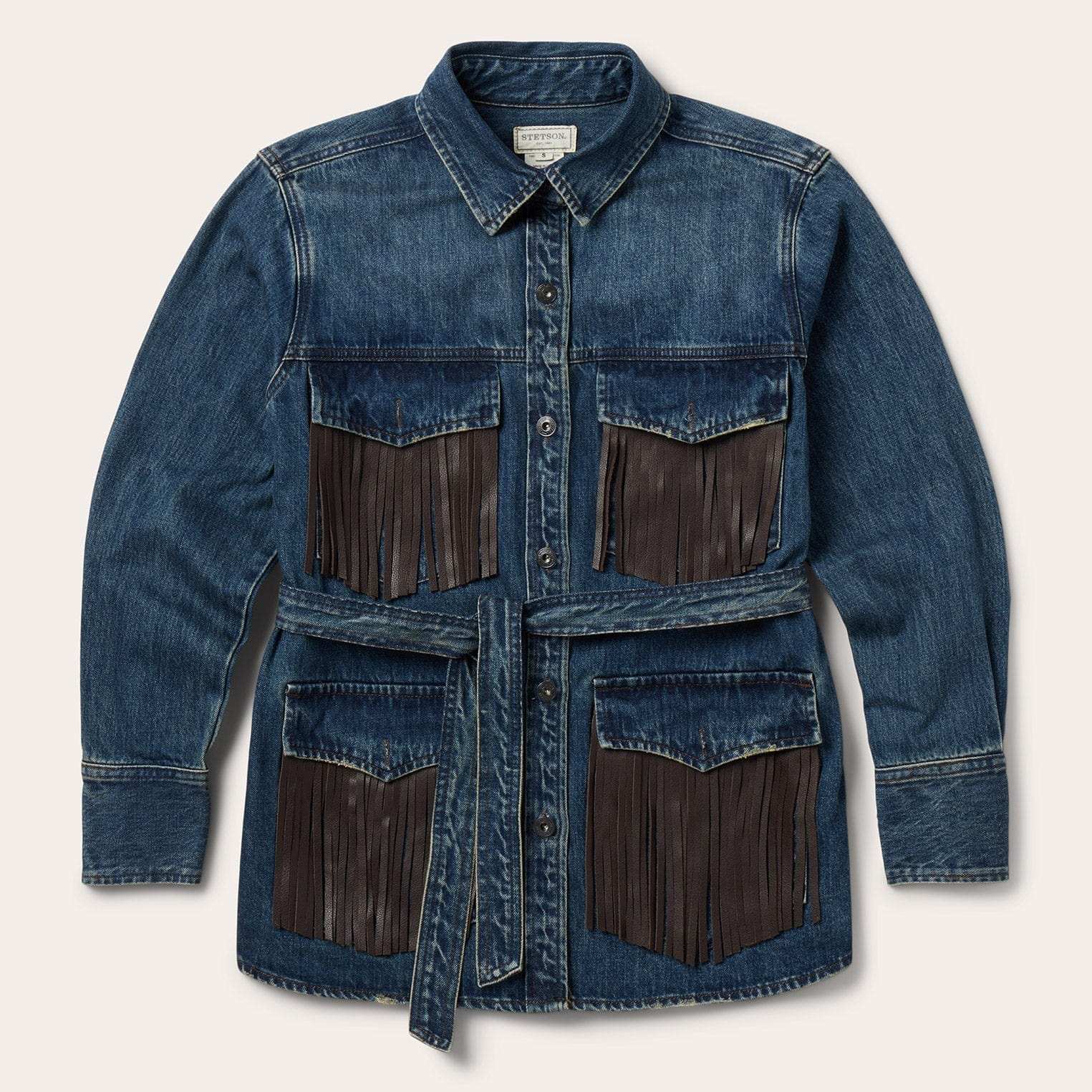 Stetson Dark Denim Fringe Jacket - Stetson - Flyclothing LLC