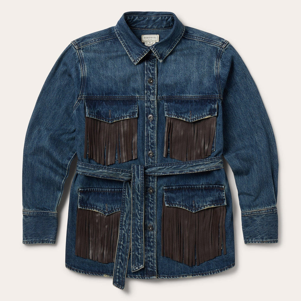 Stetson Dark Denim Fringe Jacket - Stetson