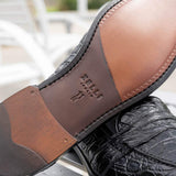11-119-BKM (BLK) TUSCANY Crocodile Penny Loafer, Black - Zelli Italia - Flyclothing LLC