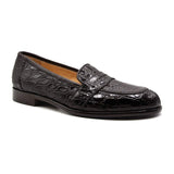 11-119-NIC TUSCANY Crocodile Penny Loafer, Nicotine - Zelli Italia - Flyclothing LLC