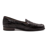 11-119-NIC TUSCANY Crocodile Penny Loafer, Nicotine - Zelli Italia - Flyclothing LLC