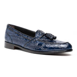 11-582-NVY FRANCO Crocodile Tassel Loafer, Navy - Zelli Italia - Flyclothing LLC