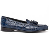 11-582-NVY FRANCO Crocodile Tassel Loafer, Navy - Zelli Italia - Flyclothing LLC