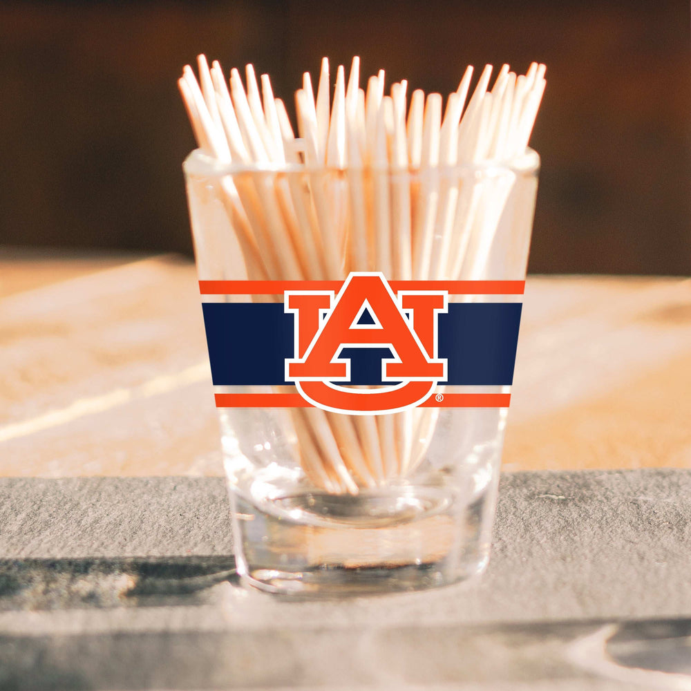 Auburn 2oz Stripe Shot Glass - Logo Brands - Flyclothing LLC