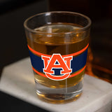 Auburn 2oz Stripe Shot Glass - Logo Brands - Flyclothing LLC