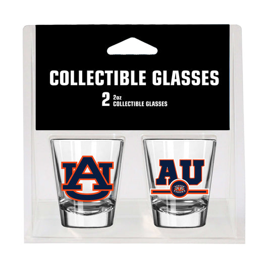Auburn Campus Colors 2oz Letterman Shot Glass 2 Pack - Logo Brands - Flyclothing LLC