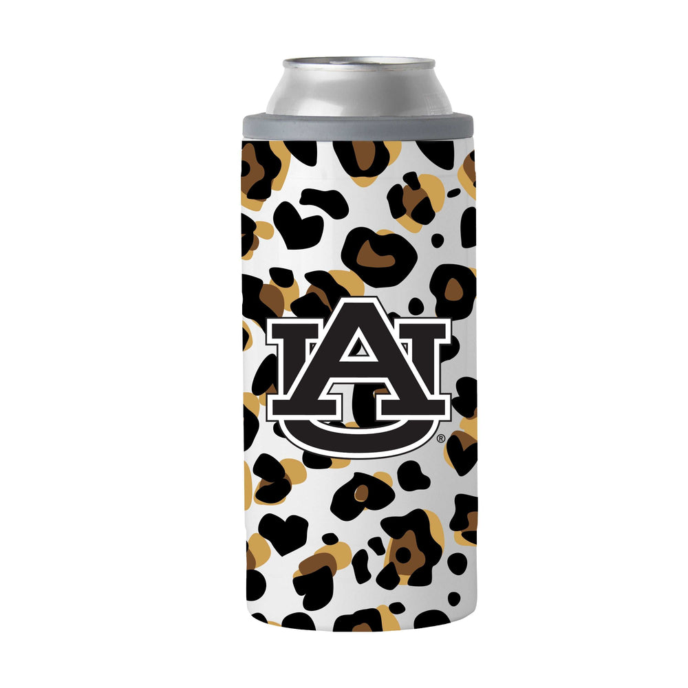 Auburn 12oz Neutral Leopard Slim Can Coolie - Logo Brands - Flyclothing LLC