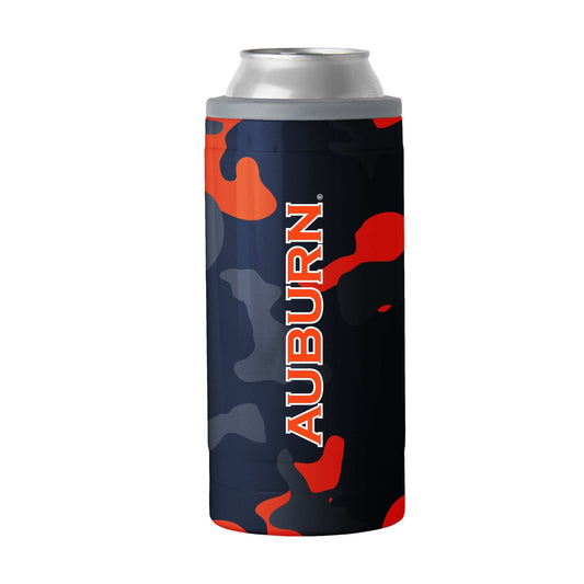 Auburn Camo Swagger 12oz Slim Can Coolie - Logo Brands - Flyclothing LLC