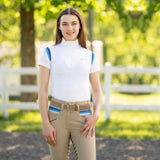 Equine Couture Gradient Short Sleeve Show Shirt w/ Arm Stripes - Breeches.com - Flyclothing LLC