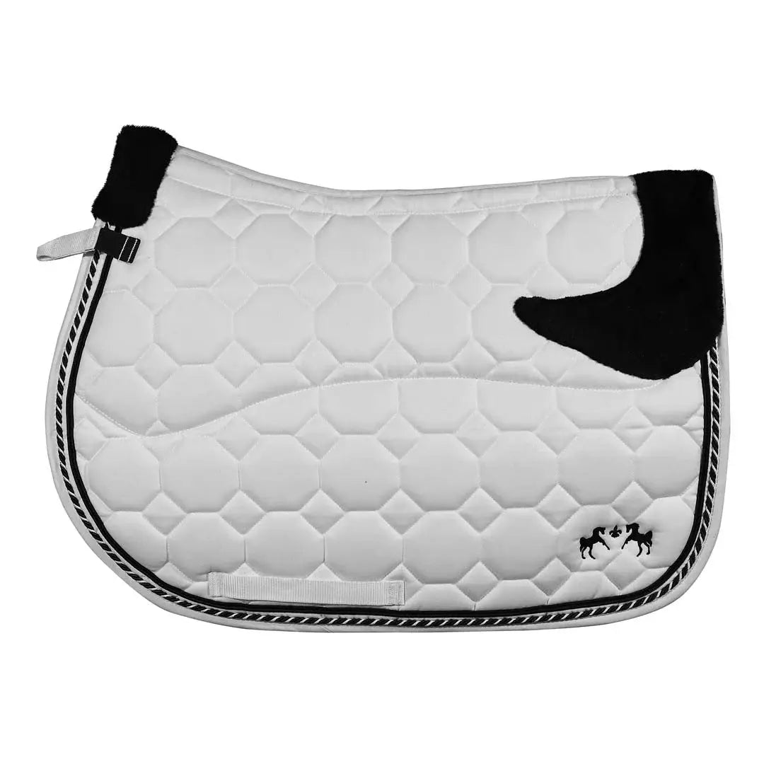 Equine Couture Luxe Saddle Pad with White Sherpa Fleece Lining - Breeches.com - Flyclothing LLC