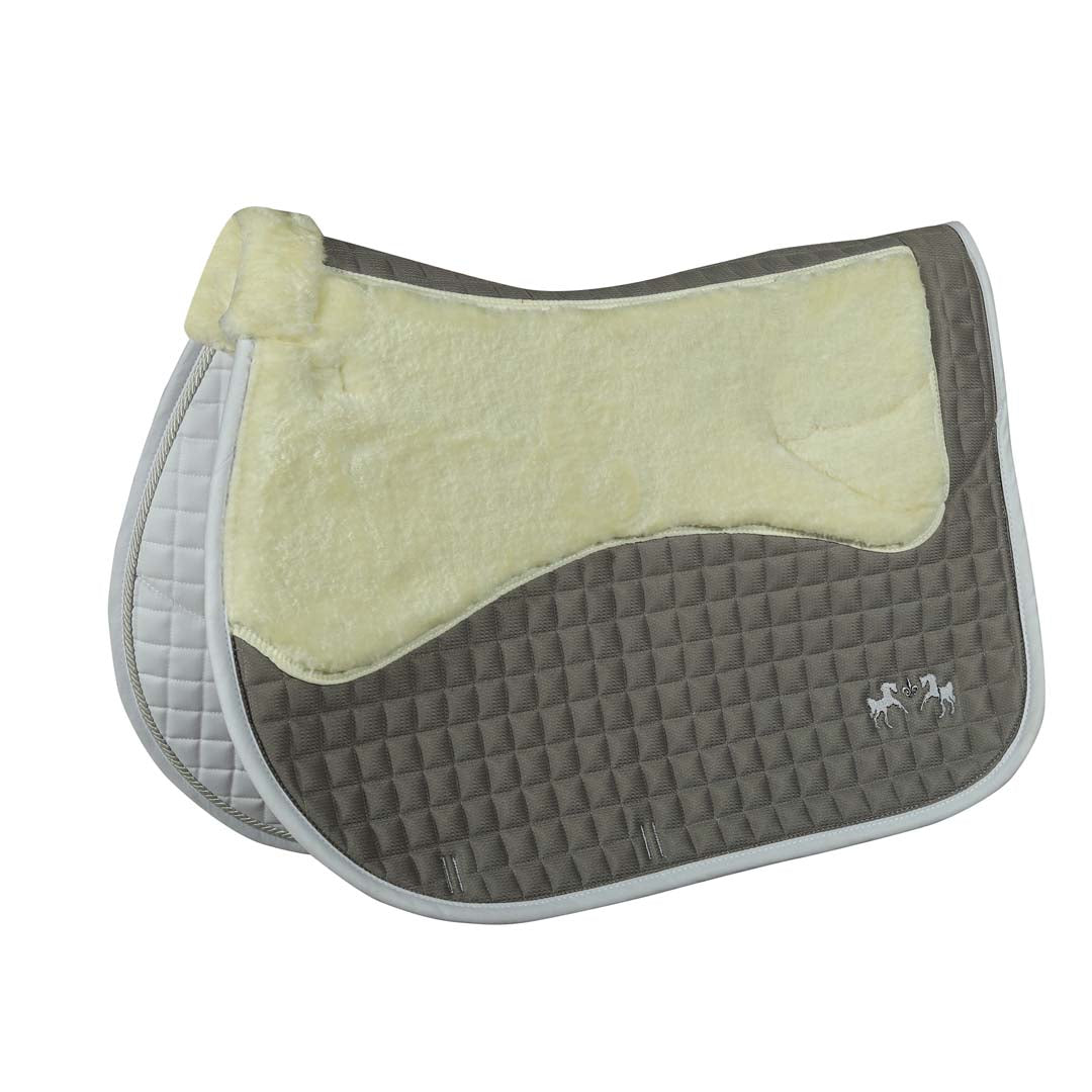Equine Couture Regal Saddle Pad with White Sherpa Fleece and CoolMax lining - Breeches.com - Flyclothing LLC