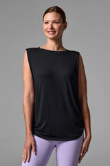 Women's Supine Twist Yoga Tank | Black