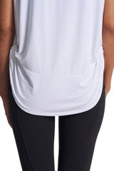 Women's Supine Twist Yoga Tank | White
