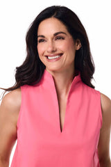 Women's Cape Coral Stand Collar Blouse | Sunkist Coral