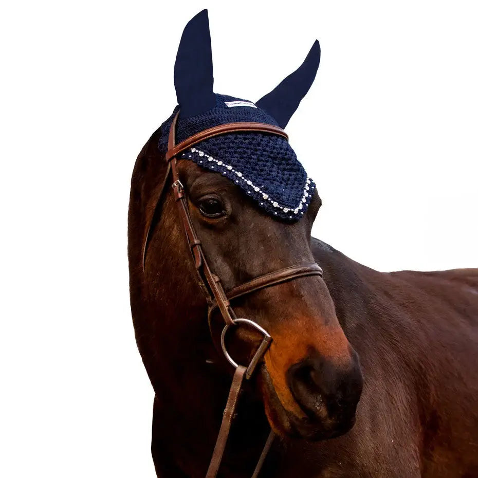Equine Couture Fly Bonnet with Crystals - Breeches.com - Flyclothing LLC
