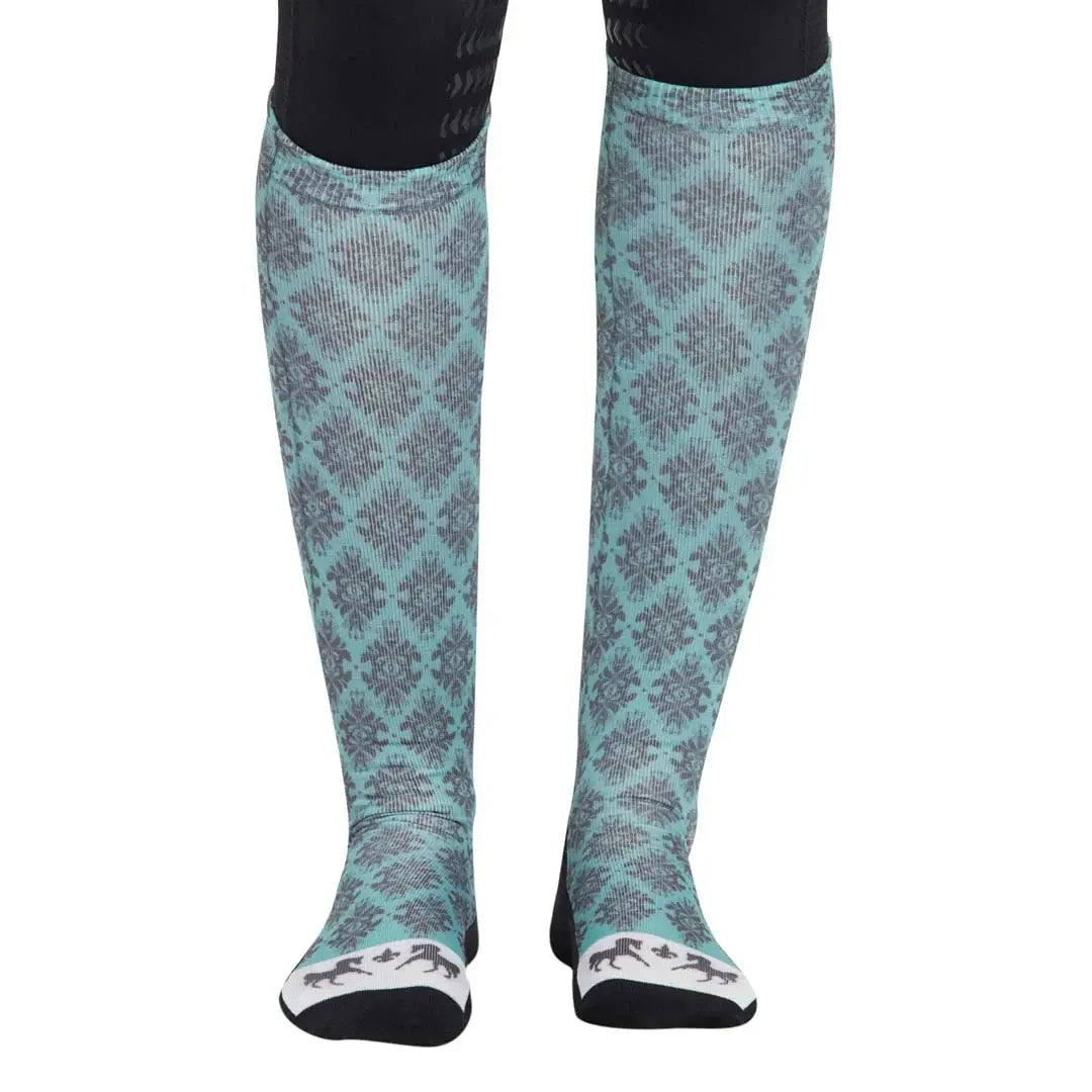 Equine Couture Ladies Tara Technical Padded Knee Hi Boot Socks - Breeches.com - Flyclothing LLC